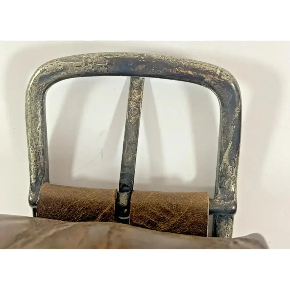 Classic Brown Leather Women's Belt with Antique Silver Buckle